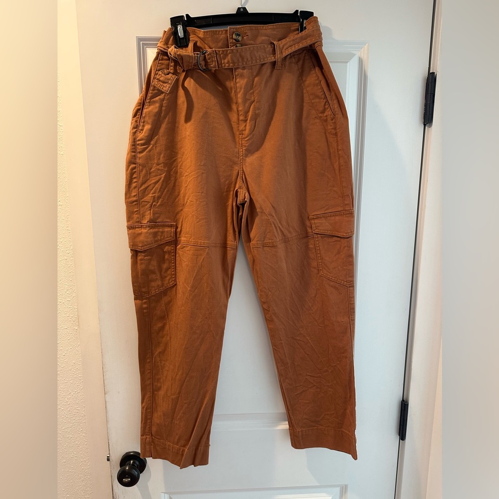 CAbi Orangish Ankle Cropped Pants